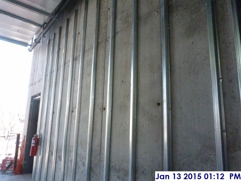 3rd floor metal furring at Stair -4 shear wall facing North
